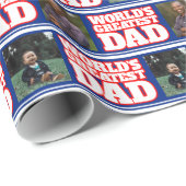 De grootste vader van de wereld voegt je eigen fot cadeaupapier (Rol Hoek)