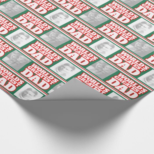 De grootste vader van de wereld voegt je eigen fot cadeaupapier (Hoek)