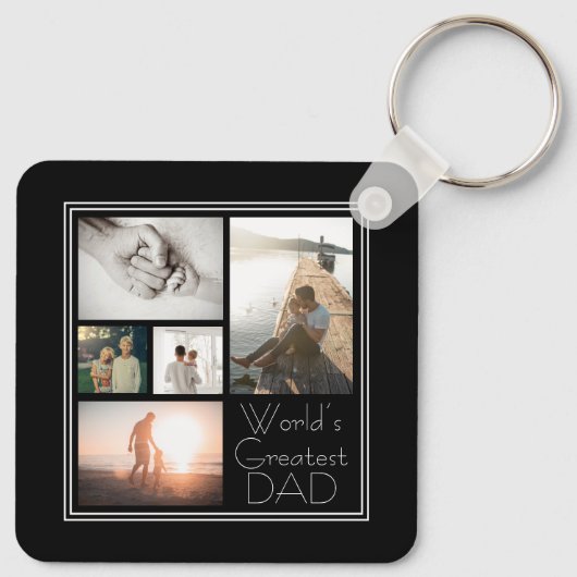 De grootste vaders familie ter wereld Kind 5 Foto  Sleutelhanger (Achterkant)