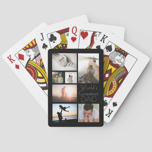 De grootste vaders familie ter wereld Kind 7 Foto  Pokerkaarten (Achterkant)