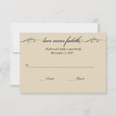 De grootste van deze is een Love Response Card RSVP Kaartje (Achterkant)