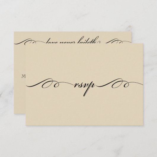 De grootste van deze is een Love Response Card RSVP Kaartje (Voorkant / Achterkant)