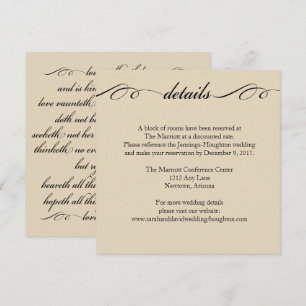 De grootste van deze is een Love Wedding Details C Kaart