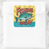 De grootste vangst van het leven vierkante sticker (Tas)