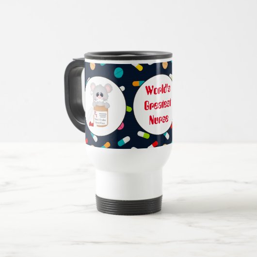 De grootste verpleegster in de wereld reisbeker (Voorkant links)