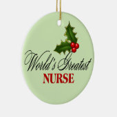 De grootste verpleegster ter wereld keramisch ornament (Rechts)