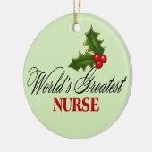 De grootste verpleegster ter wereld keramisch ornament (Links)