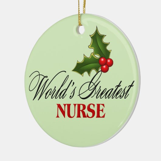 De grootste verpleegster ter wereld keramisch ornament (Links)
