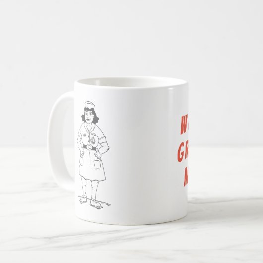 De grootste verpleegster ter wereld koffiemok (Voorkant links)