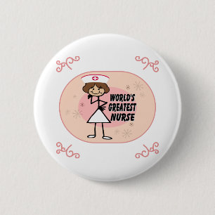 De grootste verpleegster ter wereld ronde button 5,7 cm