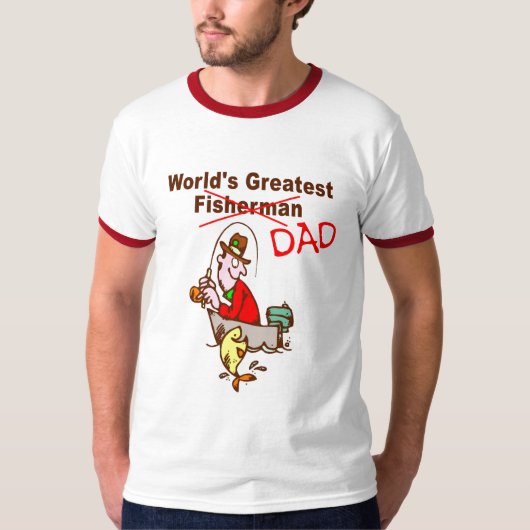 De grootste visser ter wereld vader t-shirt (Voorkant)