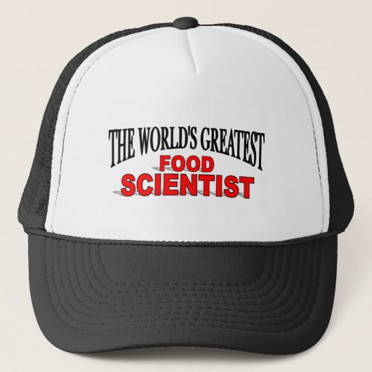 De grootste voedselwetenschapper ter wereld trucker pet (Voorkant)