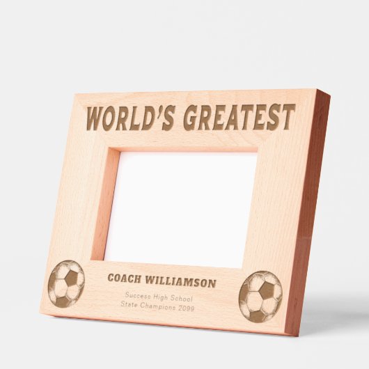 De grootste Voetbal coach ter wereld Gegraveerde Lijstjes (Links)