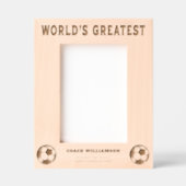 De grootste Voetbal coach ter wereld Gegraveerde Lijstjes (Voorkant)