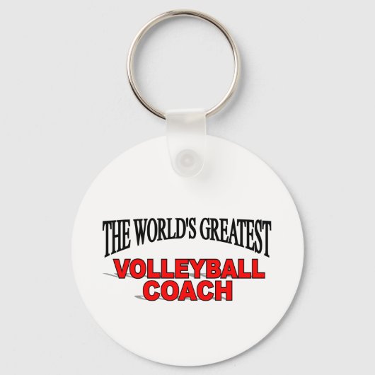 De grootste volleybalcoach ter wereld sleutelhanger (Voorkant)