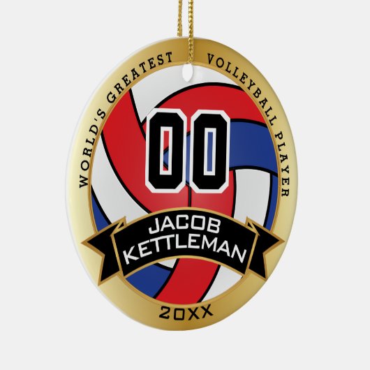 De grootste 🏐 volleybalspeler ter wereld keramisch ornament (Rechts)