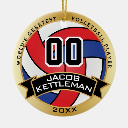 De grootste 🏐 volleybalspeler ter wereld keramisch ornament (Voorkant)