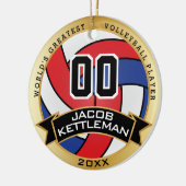 De grootste 🏐 volleybalspeler ter wereld keramisch ornament (Links)