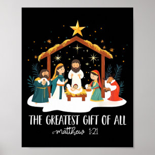 De Grootste Voor Alle Kerststal Jezus Chr Poster