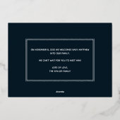 De grootste vreugde voor de eerste keer met een bl folie feestdagenkaart (Achterkant)