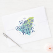 De grootste vrouw ter wereld ronde sticker (Envelop)