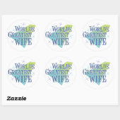 De grootste vrouw ter wereld ronde sticker (Vel)
