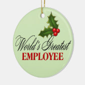 De grootste werknemer ter wereld keramisch ornament (Links)