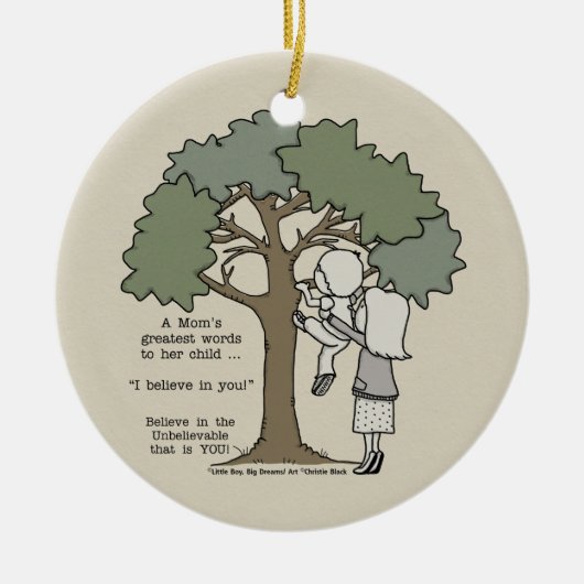 De grootste woorden van mama keramisch ornament (Voorkant)