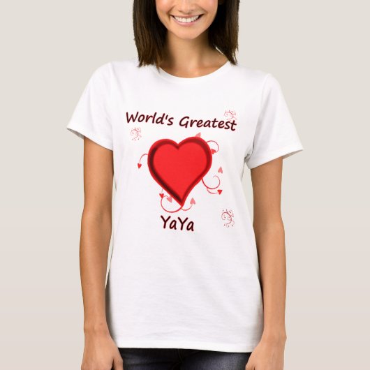 De grootste yaya ter wereld t-shirt (Voorkant)