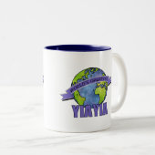 De grootste YiaYia ter wereld Tweekleurige Koffiemok (Voorkant rechts)