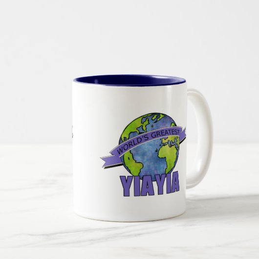 De grootste YiaYia ter wereld Tweekleurige Koffiemok (Voorkant rechts)