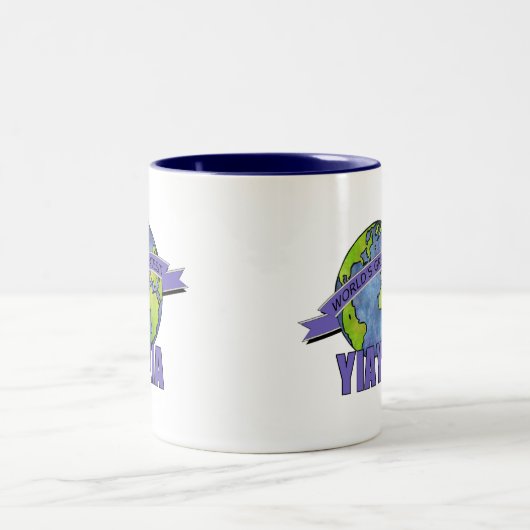 De grootste YiaYia ter wereld Tweekleurige Koffiemok (Center)