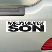 De grootste zoon ter wereld bumpersticker (Op auto)