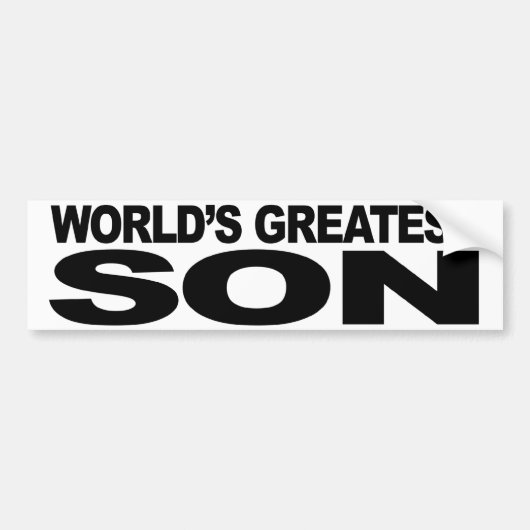 De grootste zoon ter wereld bumpersticker (Voorkant)