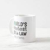 De grootste zoon ter wereld in het rechtenplan, ge koffiemok (Voorkant links)