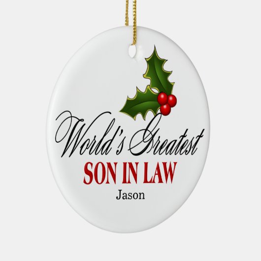 De grootste zoon van de wereld in de wet keramisch ornament (Rechts)