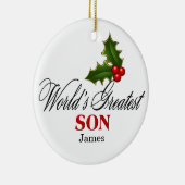 De grootste zoon van de wereld keramisch ornament (Rechts)