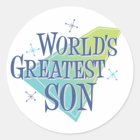 De grootste zoon van de wereld ronde sticker (Voorkant)