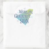 De grootste zoon van de wereld ronde sticker (Tas)