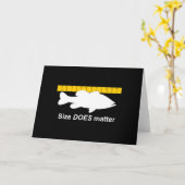 De "grootte is" - Grappige bas visserij van belang Kaart (Gele Bloem)