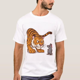 "De grootte schrikt me niet af - Mouse vs Tiger Sh T-shirt