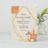 De Grootte van de Uitnodiging van het huwelijk: 5" (Staand voorkant)