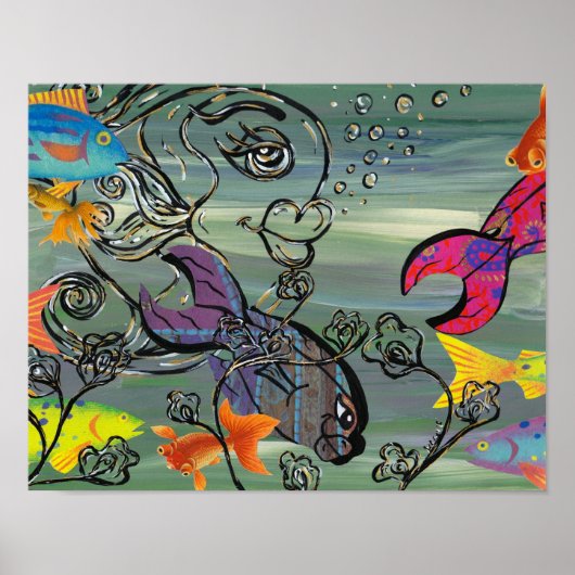 De Groovy Aquarium Print (Voorkant)