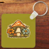 De Groovy Dream Shack Vierkante Sleutelhanger (Achterkant)