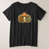 De Groovy Droomhut: Basis Dames Plusmaat T-shirt (Design achterkant)