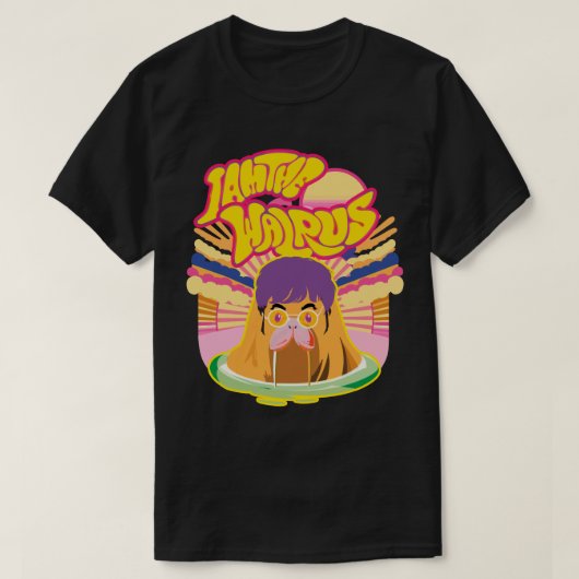 De Groovy Walrus - Retro Rock Vibes T-shirt (Design voorkant)