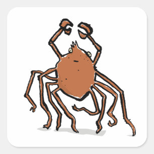 de groovy zeespin vierkante sticker