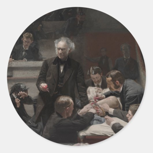 De Gross Clinic door Thomas Eakins Ronde Sticker (Voorkant)