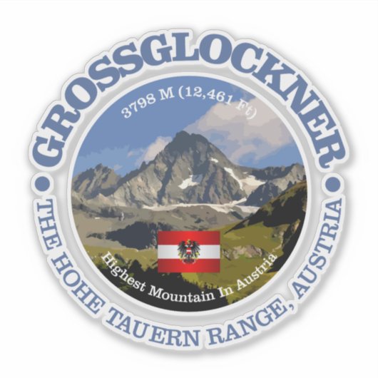 De Grossglockner Sticker (Voorkant)