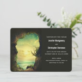 De grot die het Zee Schilderachtig Natuur Wedden o Kaart (Staand voorkant)